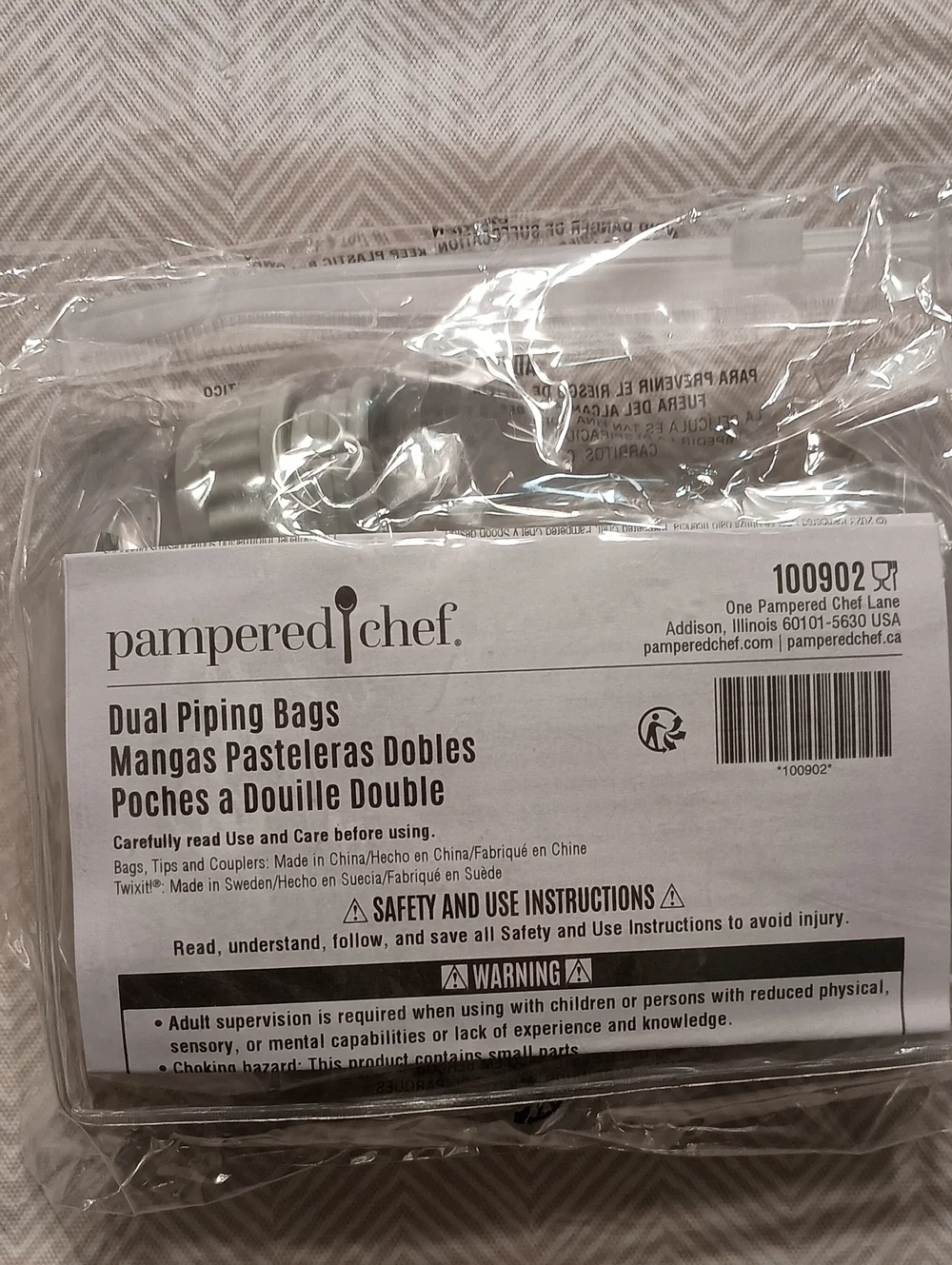 Pampered Chef Dual Piping Bags